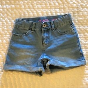The Children's Place Shortie Short Court Girls' Denim Shorts, size 8 slim